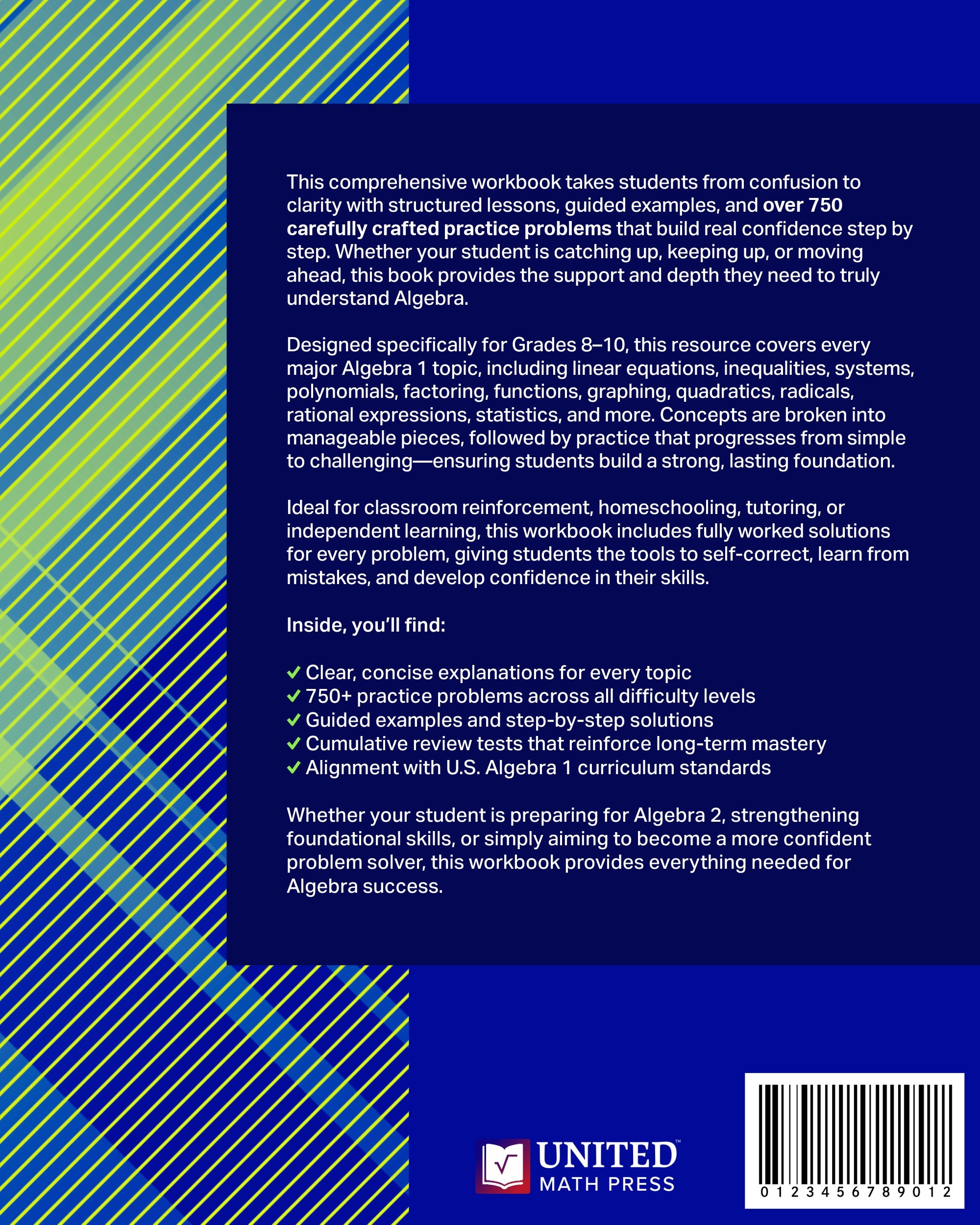 The Ultimate Algebra I Workbook for Grades 8-10