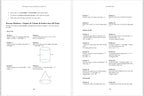 Mathematics workbook page with practice problems on volume and surface area, including a diagram of a cone.