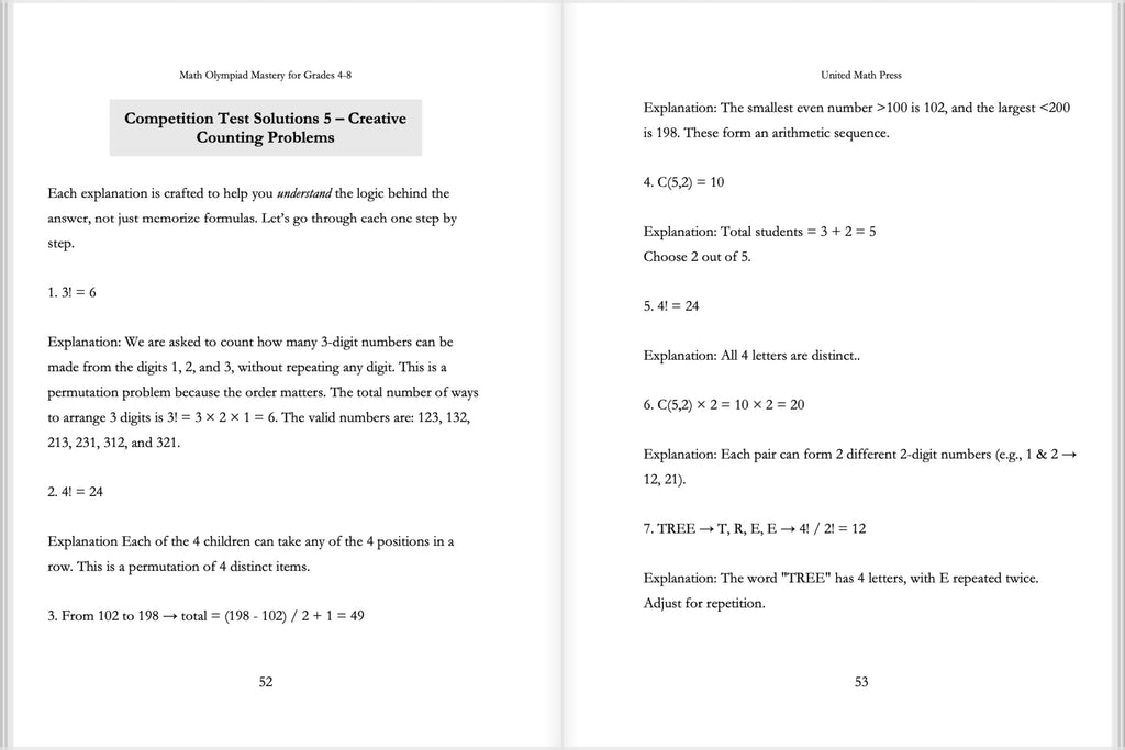 Math Olympiad Mastery for Grades 4-8