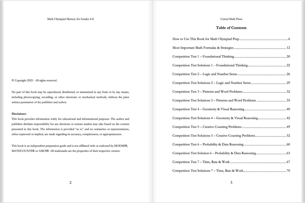 Math Olympiad Mastery for Grades 4-8