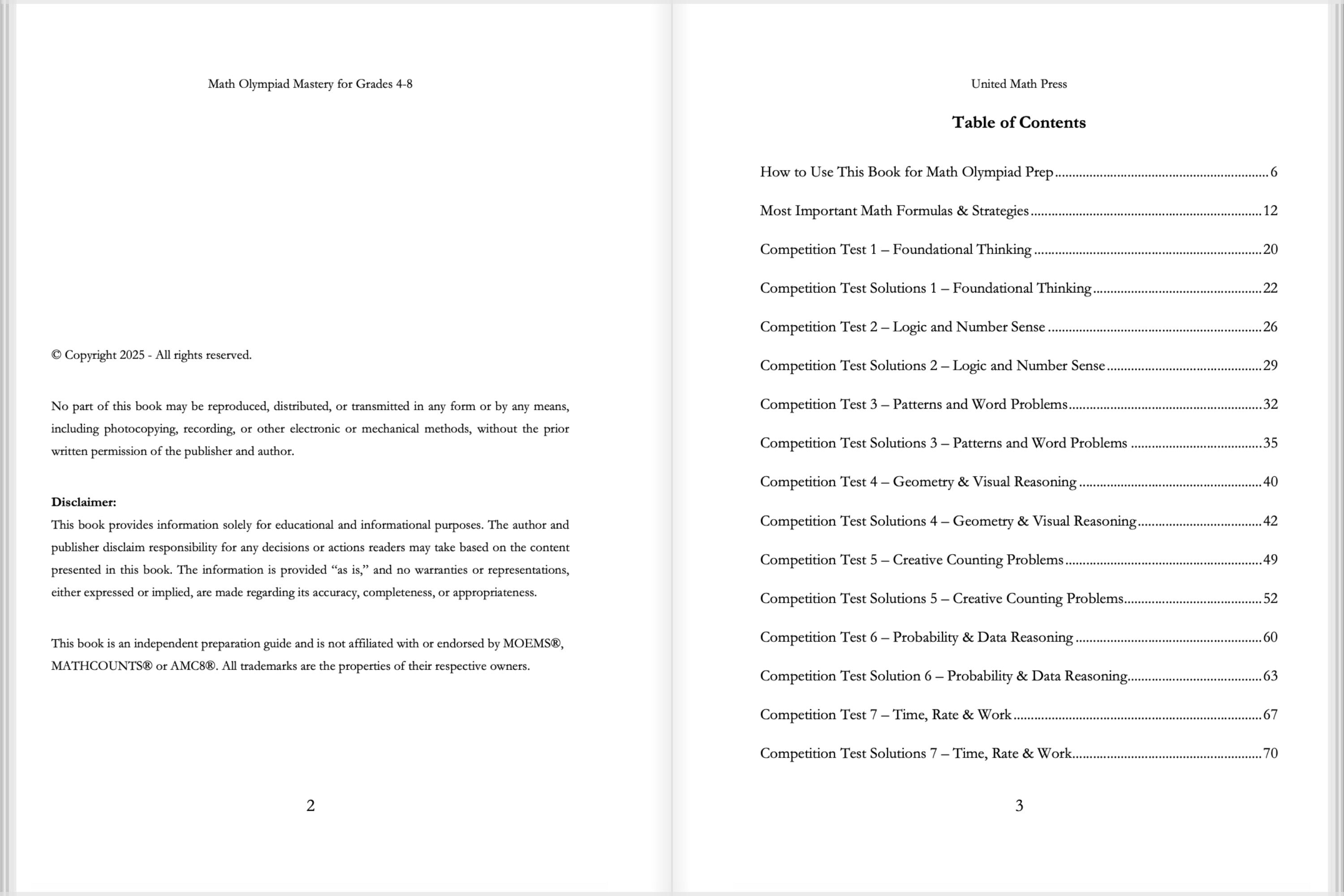 Math Olympiad Mastery for Grades 4-8